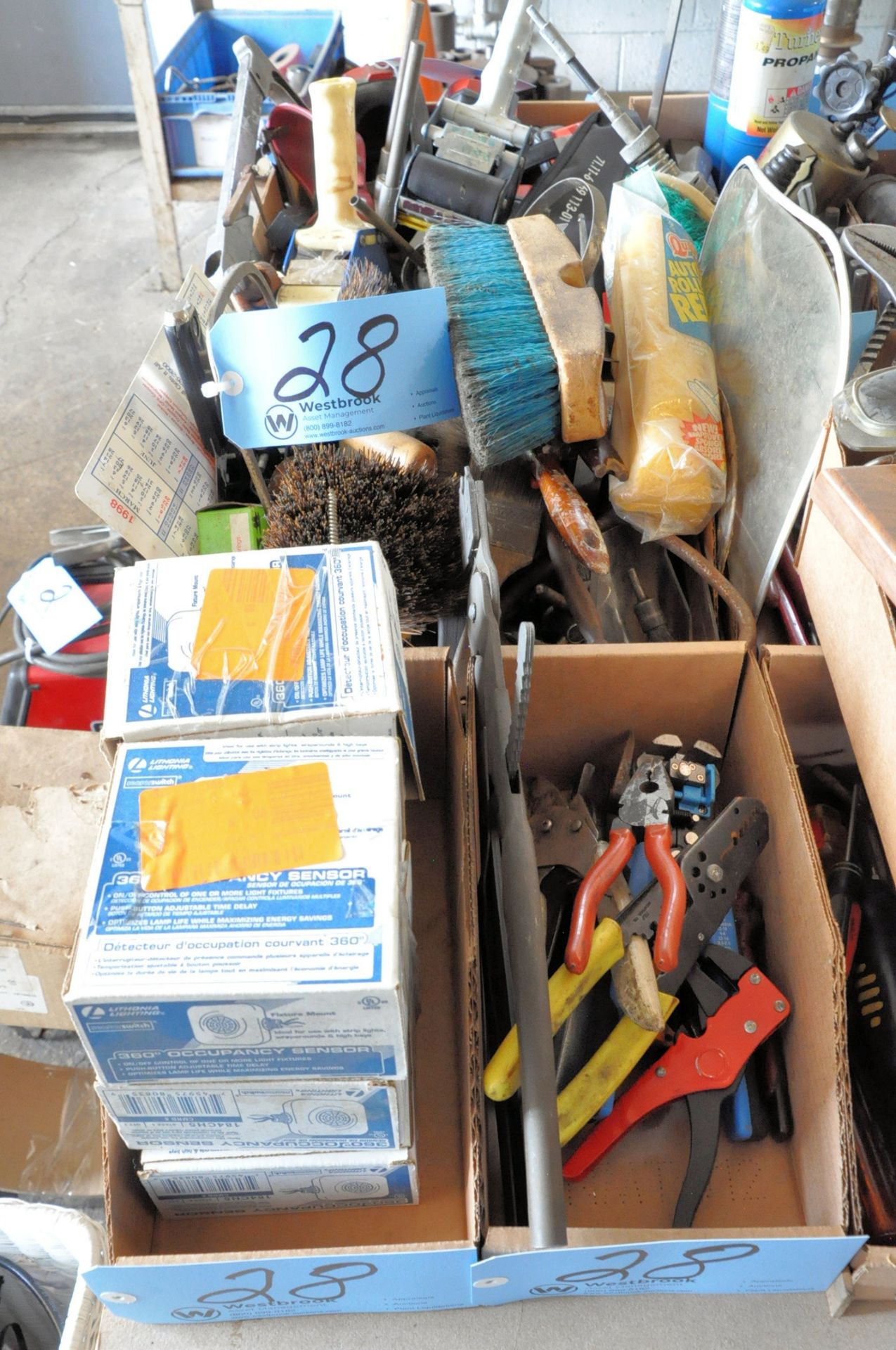 Lot-Screwdrivers, Pliers, Brushes, Grease Guns, Funnels, Tape Guns, Etc. in (12) Boxes - Image 3 of 6