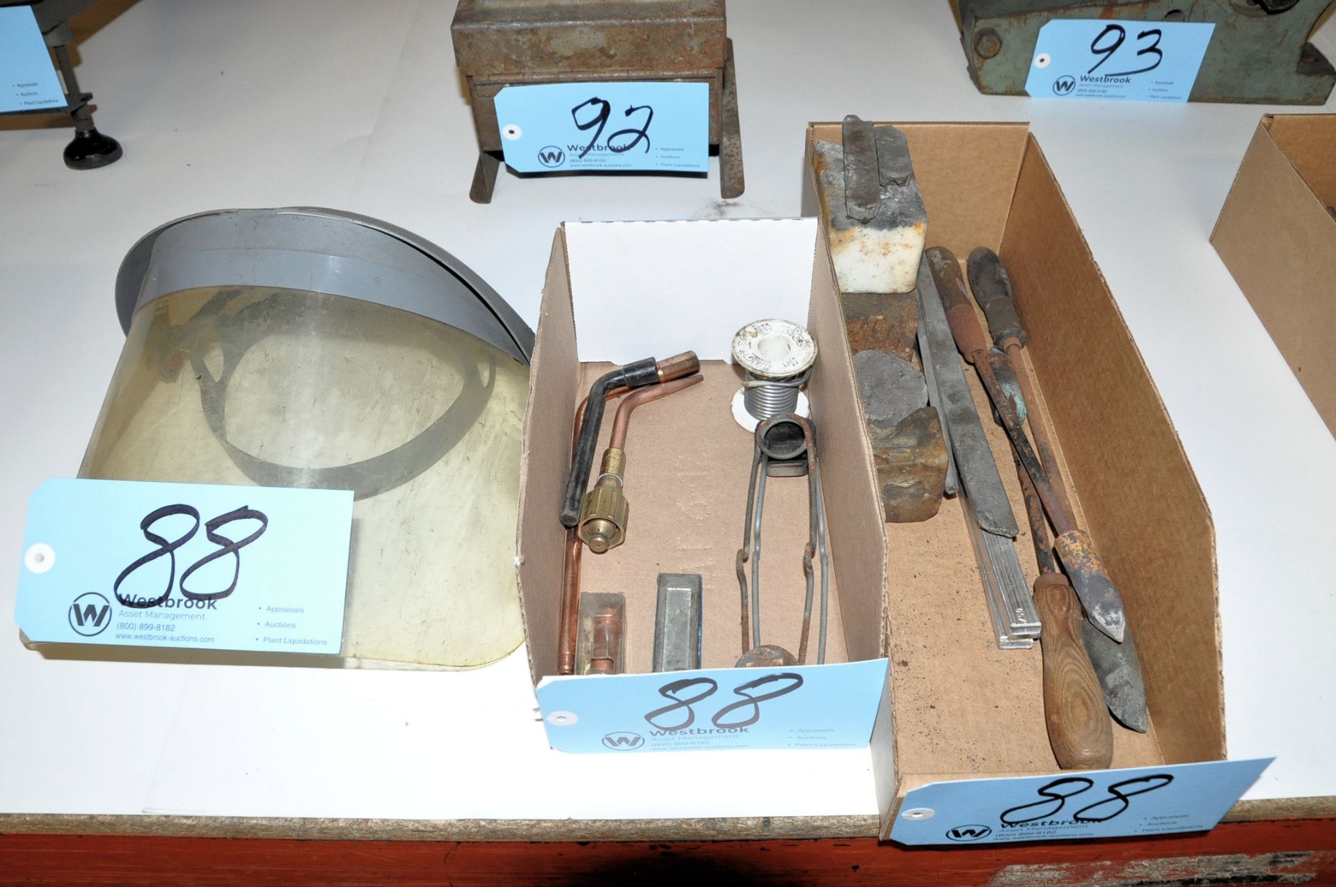 Lot-Torch and Smelting Tools in (2) Boxes with Face Shield