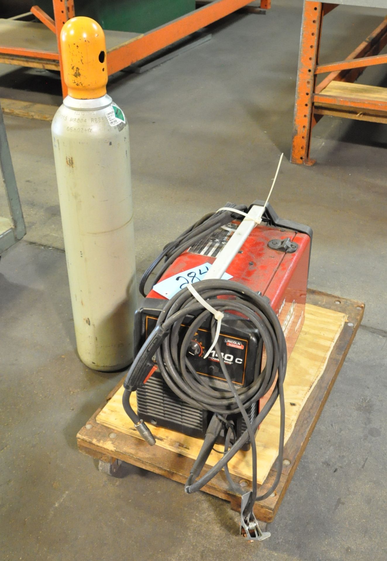 Lincoln 140C Mig Welder Complete with Yellow Tank, 1-PH 120-Volt