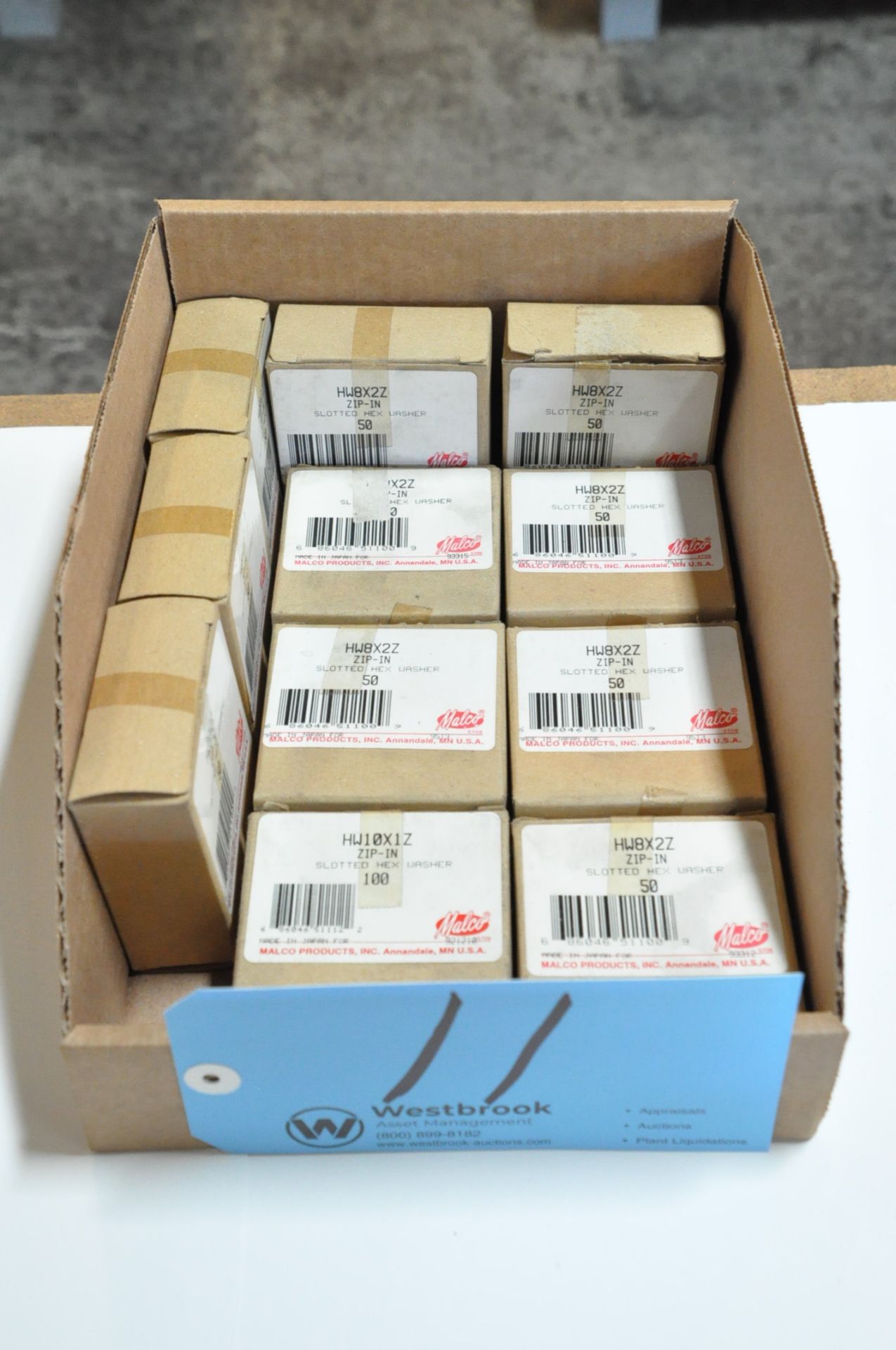 Lot-Packaged Slotted Hex Washers in (1) Box