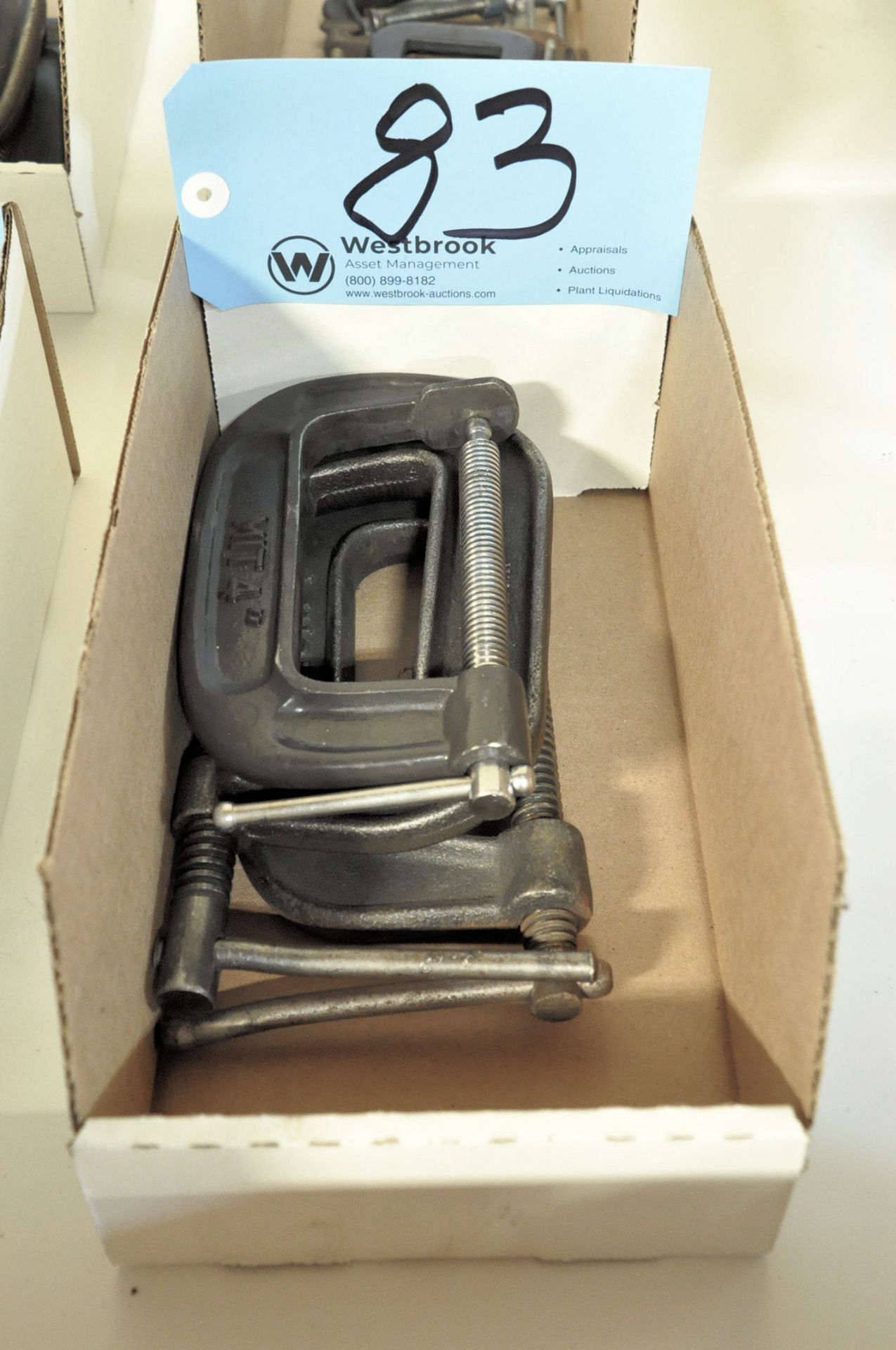 Lot-(3) 4" C-Clamps in (1) Box