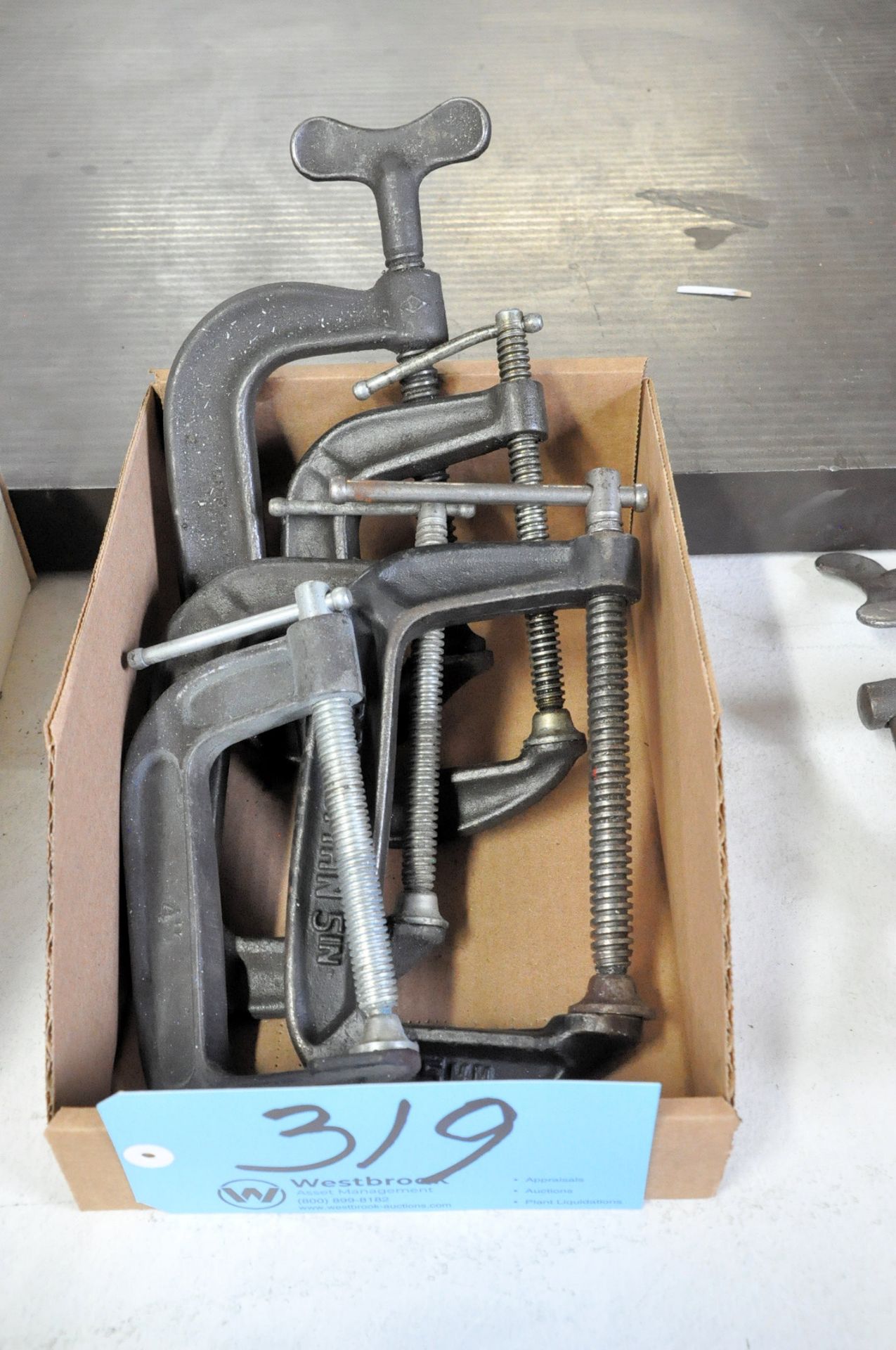 Lot-(5) Various C-Clamps in (1) Box