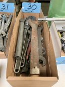 Lot-Machine Wrenches and Adjustable Wrenches in (1) Box