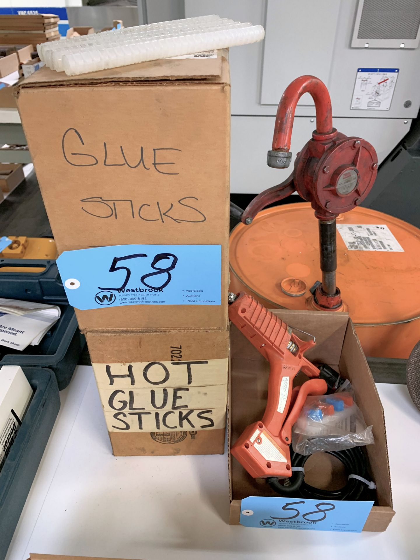 Lot-(1) Electric Hot Glue Gun with Glue Stick Supplies in (3) Boxes