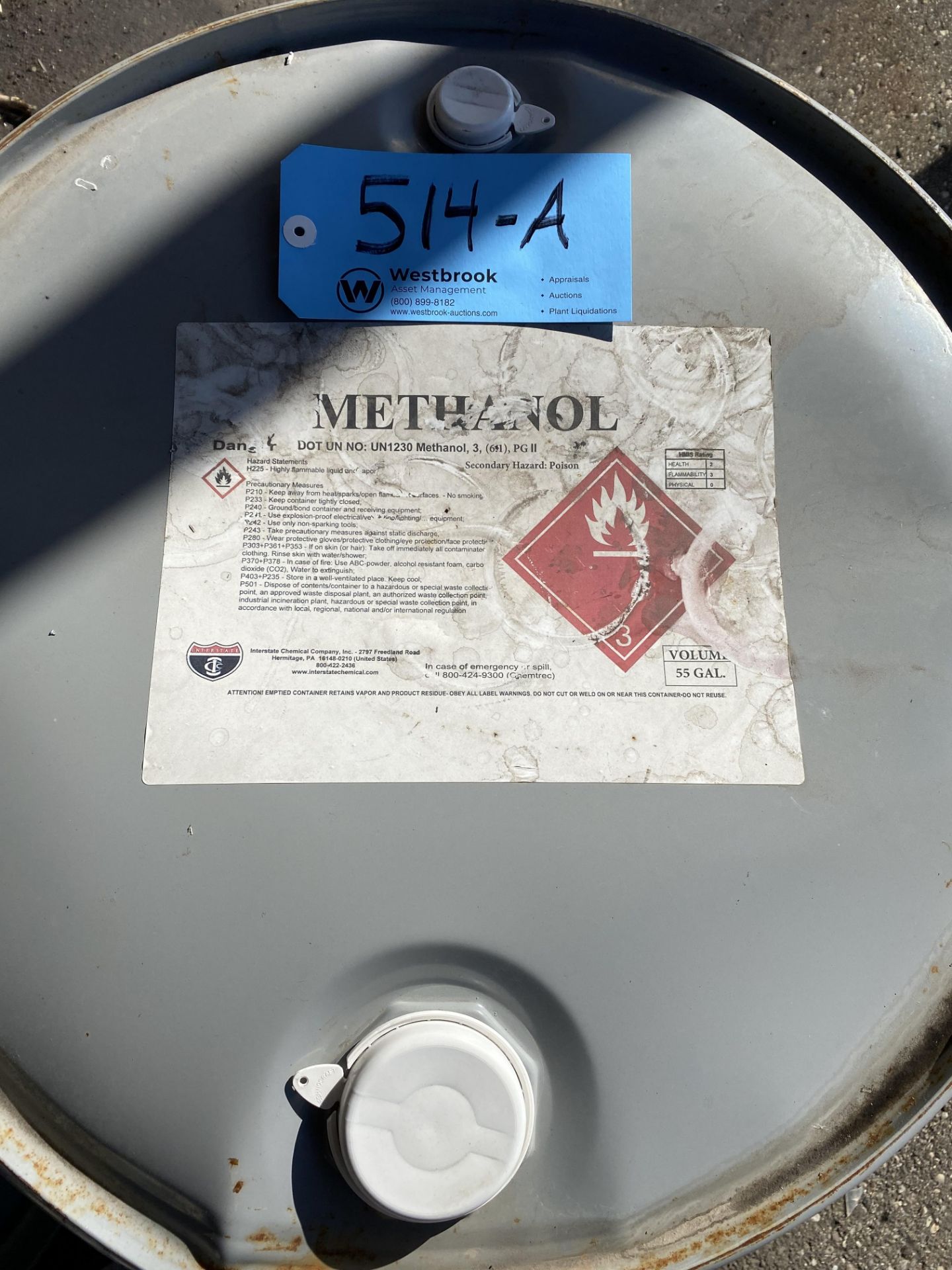 Unopened 55 Gallon Drum of Methanol - Image 2 of 2