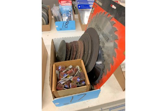 Lot-Various Grinding Disks, Cutoff Disks and Saw Blades in (1) Box