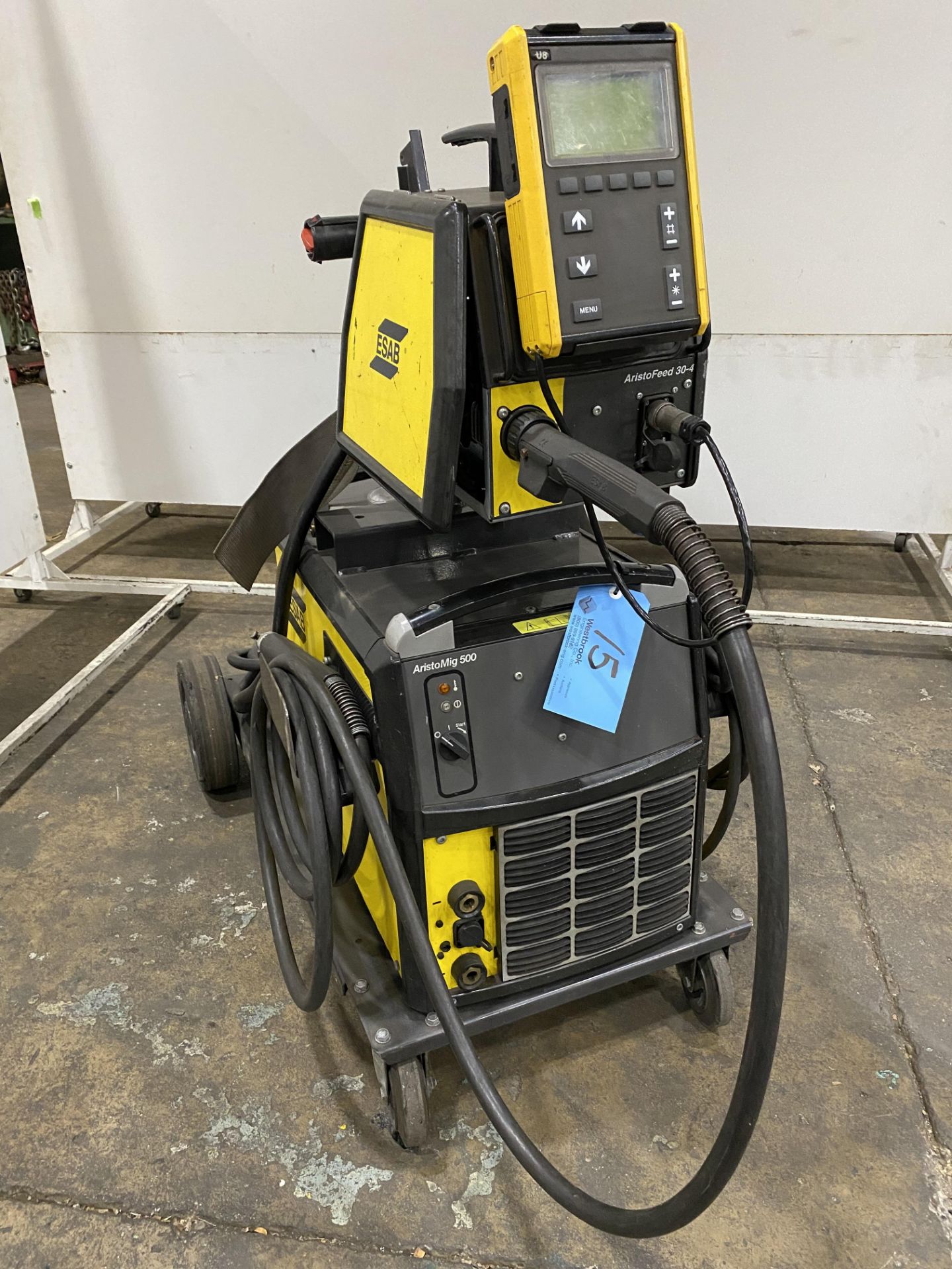 ESAB AristoMIG 500 Mig Welder with Aristo 30-4 Feeder, ESAB Gun, ESAB U8 Remote Control Panel - Image 2 of 5