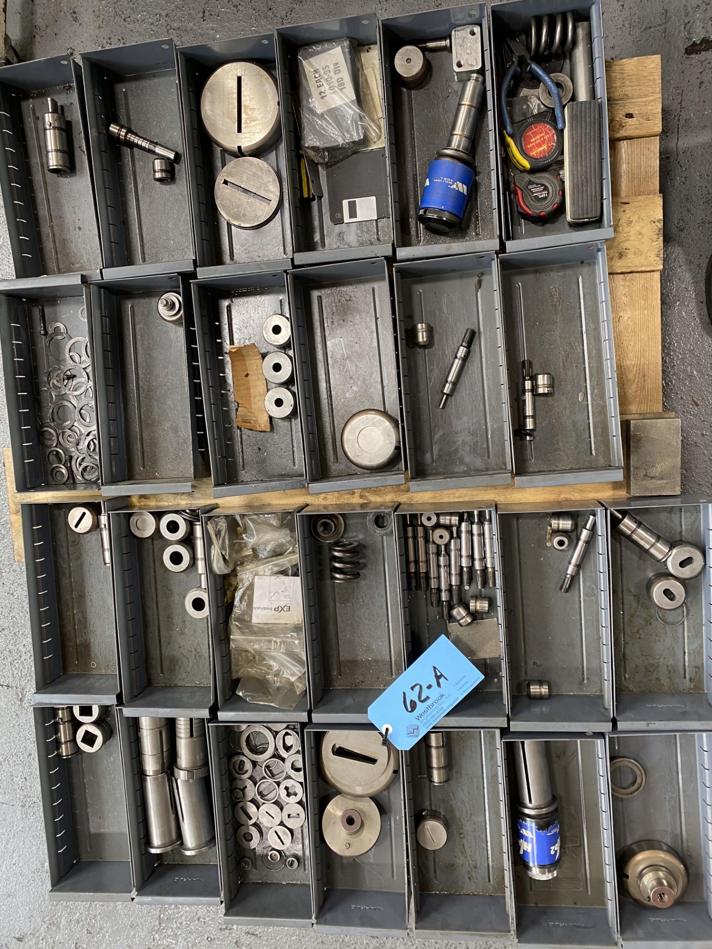 Lot of (3) Pallets, (1) Container of Turret Punch Tooling