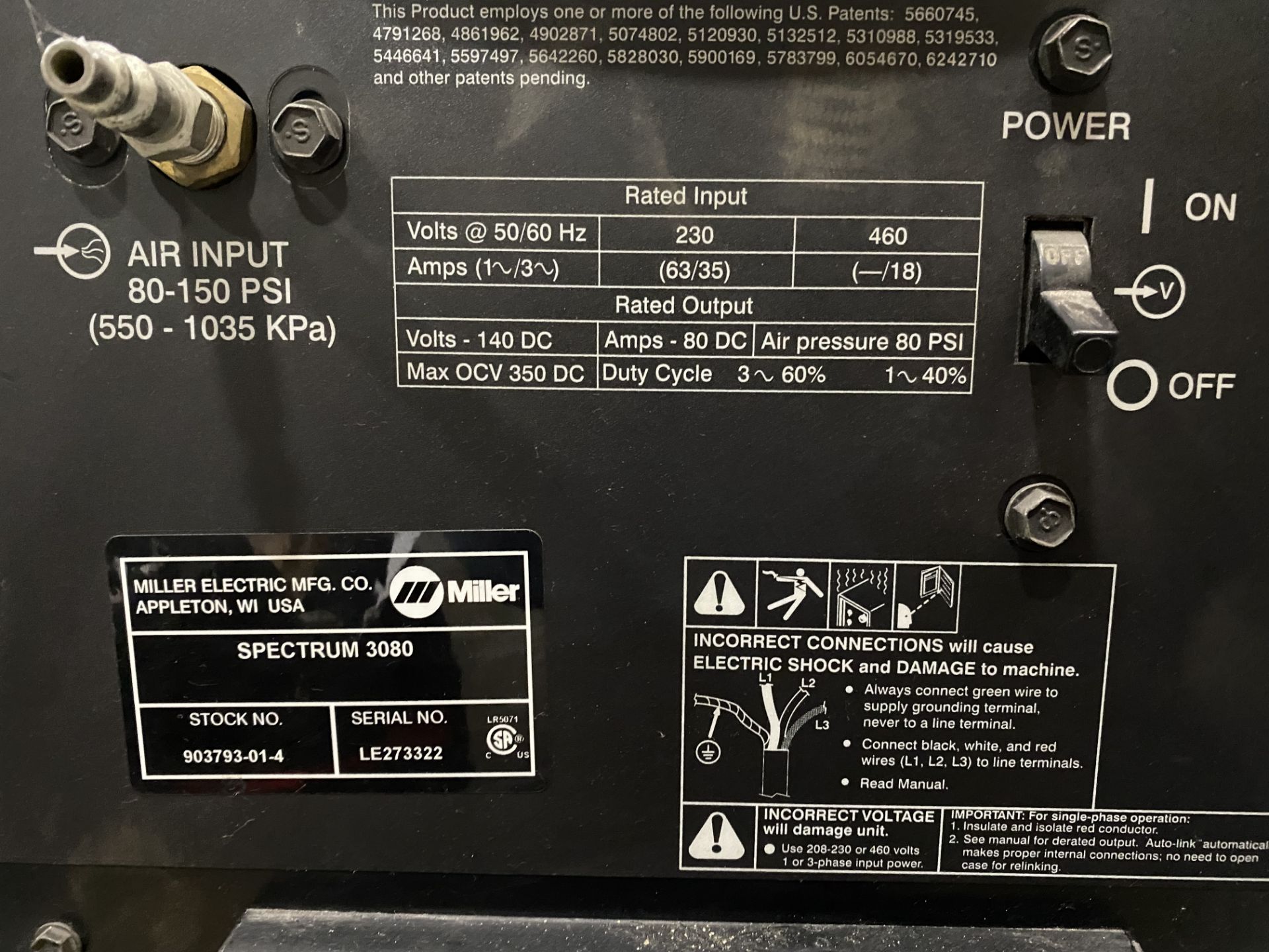 Miller Spectrum 3080 DC Plasma Cutting System - Image 2 of 2