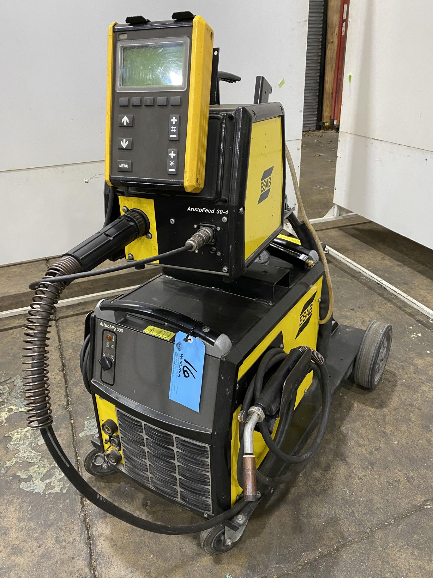 ESAB AristoMIG 500 Mig Welder with Aristo 30-4 Feeder, ESAB Gun, ESAB U8 Remote Control Panel