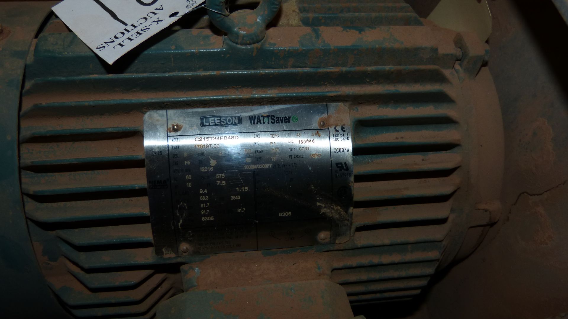 10 HP CAGE BLOWER ON STAND - Image 2 of 5