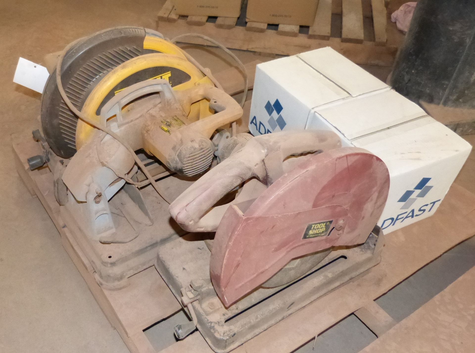 (1) SKID OF ELECTRIC ABRASIVE CUT OFF SAWS (NOT WORKING PROPERLY) - Image 3 of 3