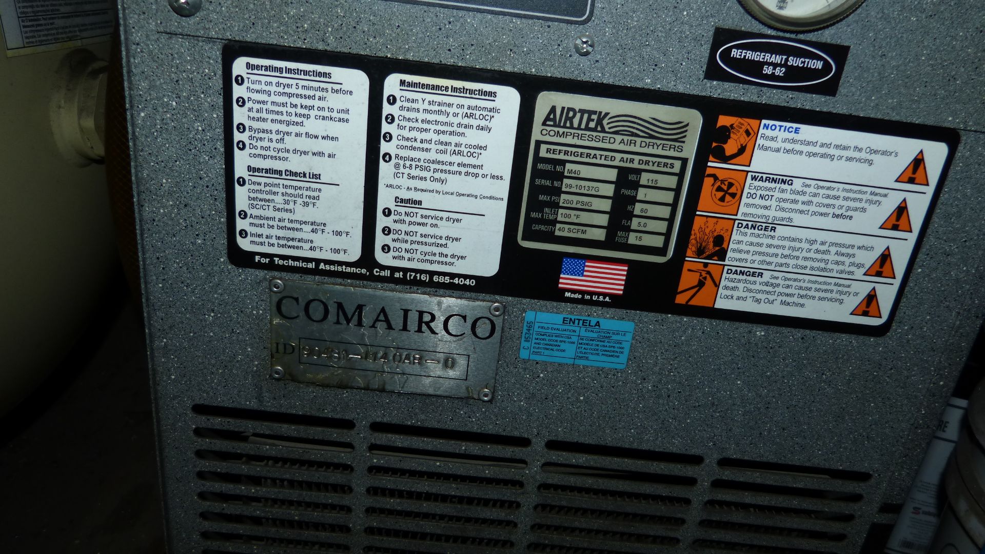 COMAIRCO AIR DRYER - Image 4 of 4