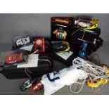 Scalextric - Six Scalextric cars together with a large quantity of Scalextric track including