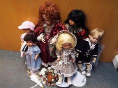 Hams, Fulper, Others - A collection of six unboxed vintage dolls.