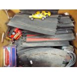 Scalextric - A quantity of vintage Scalextric track and accessories including an unboxed