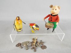 DRGM (Germany),Schuco, Other - Three vintage clockwork toys.