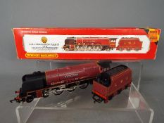 Hornby - A boxed Hornby OO gauge R066 Coronation Class 7P 4-6-2 steam locomotive and tender Op.No.