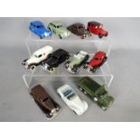 Dinky Toys - A collection of 11 repainted / restored diecast Dinky Toys.