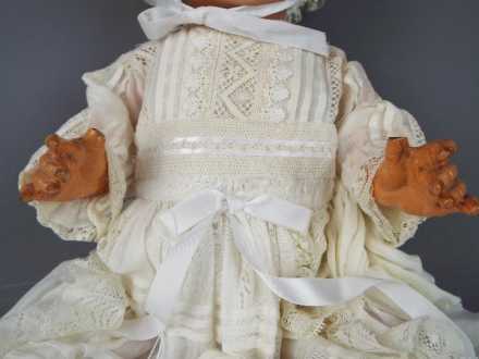 Armand Marseille - a ceramic faced Armand Marseille doll with jointed composition arms and legs, - Image 5 of 5