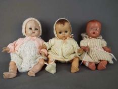 Pedigree Dolls - a collection of three dolls to include a jointed composition Pedigree doll with