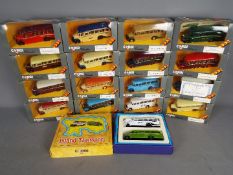 Corgi - A collection of 17 Corgi diecast models mainly Bedford OB Coaches including some Code 3