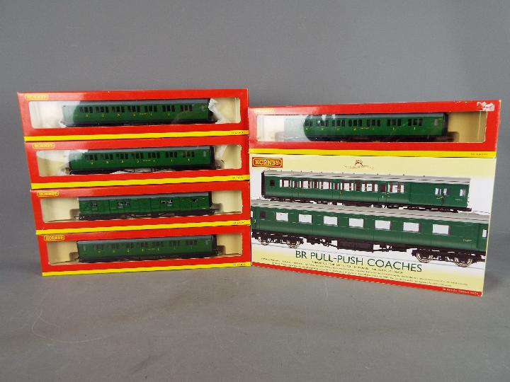 Hornby - Six boxed OO gauge passenger coaches by Hornby.