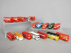 Matchbox - A fleet of unboxed Matchbox Superfast London Buses including some interesting variations