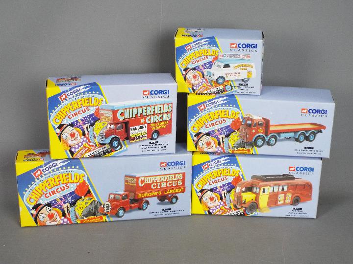 Corgi - Five boxed diecast model vehicles from the 'Chipperfields' range.