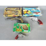 Lone Star, Crescent, Cap Guns - A collection of three boxed vintage toy cap guns.