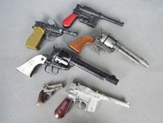 Cap Guns, Lone Star, Coibei; Edison Giocattoli - Six vintage unboxed toy cap guns.
