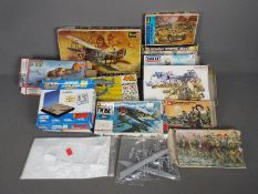 Revell, Dragon, Heller, Jo-Han - A collection of plastic model kits and figures in various scalese.