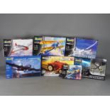 Revell - Six boxed Revell plastic model kits with a boxed Revell Quadrocopter Air Hunter.
