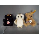 Steiff - a Steiff owl #025914 with tag, white label and button, approx 8 cm ( h ),