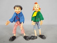 Schleich - A pair of unboxed Max and Moritz Bendy Rubber Dolls by Schleich.