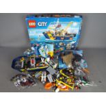 Lego - A boxed Lego City set #60095 'Deep Sea Exploration Vessel'.