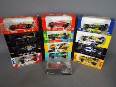 Onyx, Minichamps - A grid of 13 boxed diecast F1 racing cars predominately by Onyx.