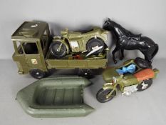 Palitoy; Cherilea - A small unit of unboxed Action Man related / suitable vehicles and accessories.