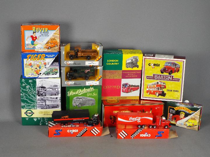 Matchbox, EFE, Corgi - 12 boxed diecast vehicles / sets.