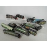 Hornby Dublo - Five unboxed Hornby Dublo 3-rail locomotives together with a group of unboxed parts