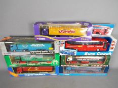 Corgi, Other - A fleet of seven diecast and plastic vehicles majority by Corgi 1:64 scale.