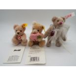 Steiff - three Steiff bears comprising 039294 Mini Teddy Bear,