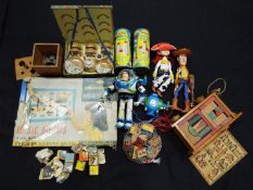 Disney Pixar, Abbatt Toys, Merit, Playcraft, Suvesco - A quantity of vintage children's toys,