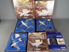 Corgi Aviation - Four boxed diecast model aircraft in 1:144 scale.