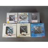 Gemini Jets, Aero Classics, Aurora Models, Other - Six boxed diecast model aircraft in 1:400 scale.