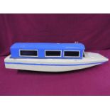 A scratch built model of a lake vessel 'Party Boat' measuring approximately 28cms (H) x 85cms x