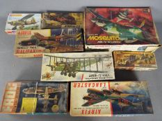 Airfix, Frog, Matchbox, Other - A collection of plastic model kits in various scales.