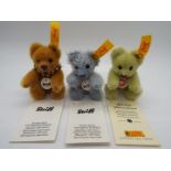 Steiff - three Steiff bears comprising 039348 Mini Teddy Bear,