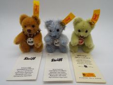 Steiff - three Steiff bears comprising 039348 Mini Teddy Bear,