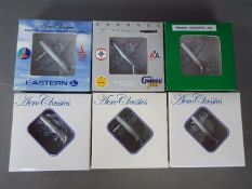 Aero Classics, Gemini Jets - Six boxed Lockheed L-188 Electra diecast model aircraft in 1:400 scale.